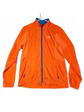 Brooks Men's Medium Orange Lightweight Running Jacket Breathable Windbreaker